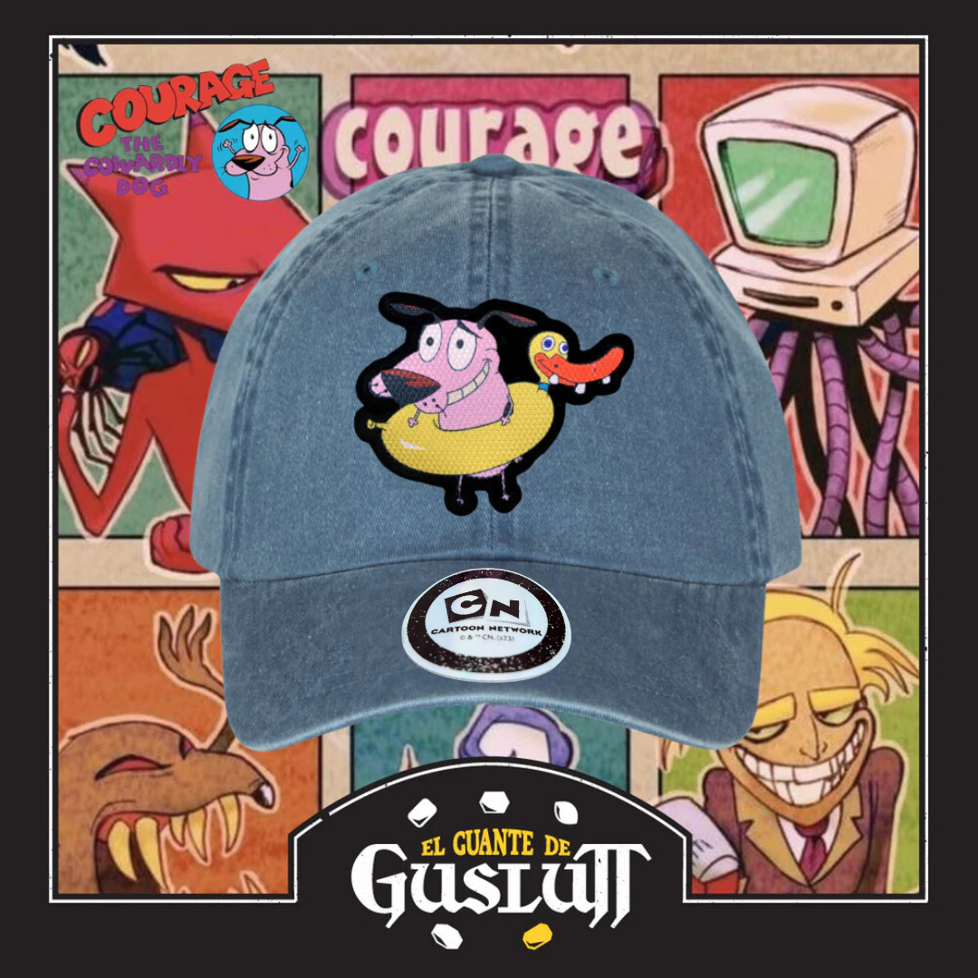 Gorra Cartoon Network Coraje el perro Cobarde Courage & Duck Azul Tipo Deslavada