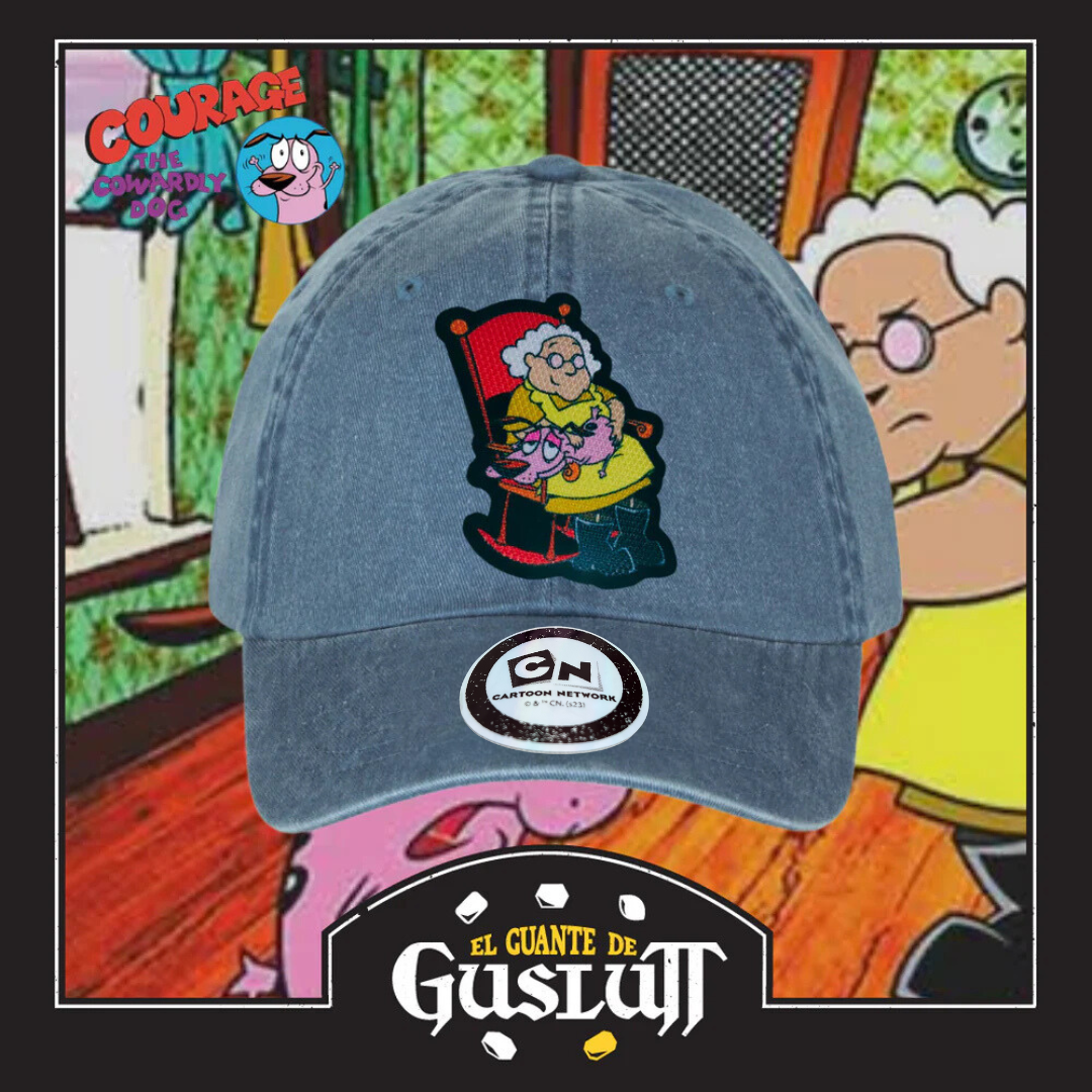 Gorra Cartoon Network Coraje el perro Cobarde “Courage & Muriel” Azul Vintage