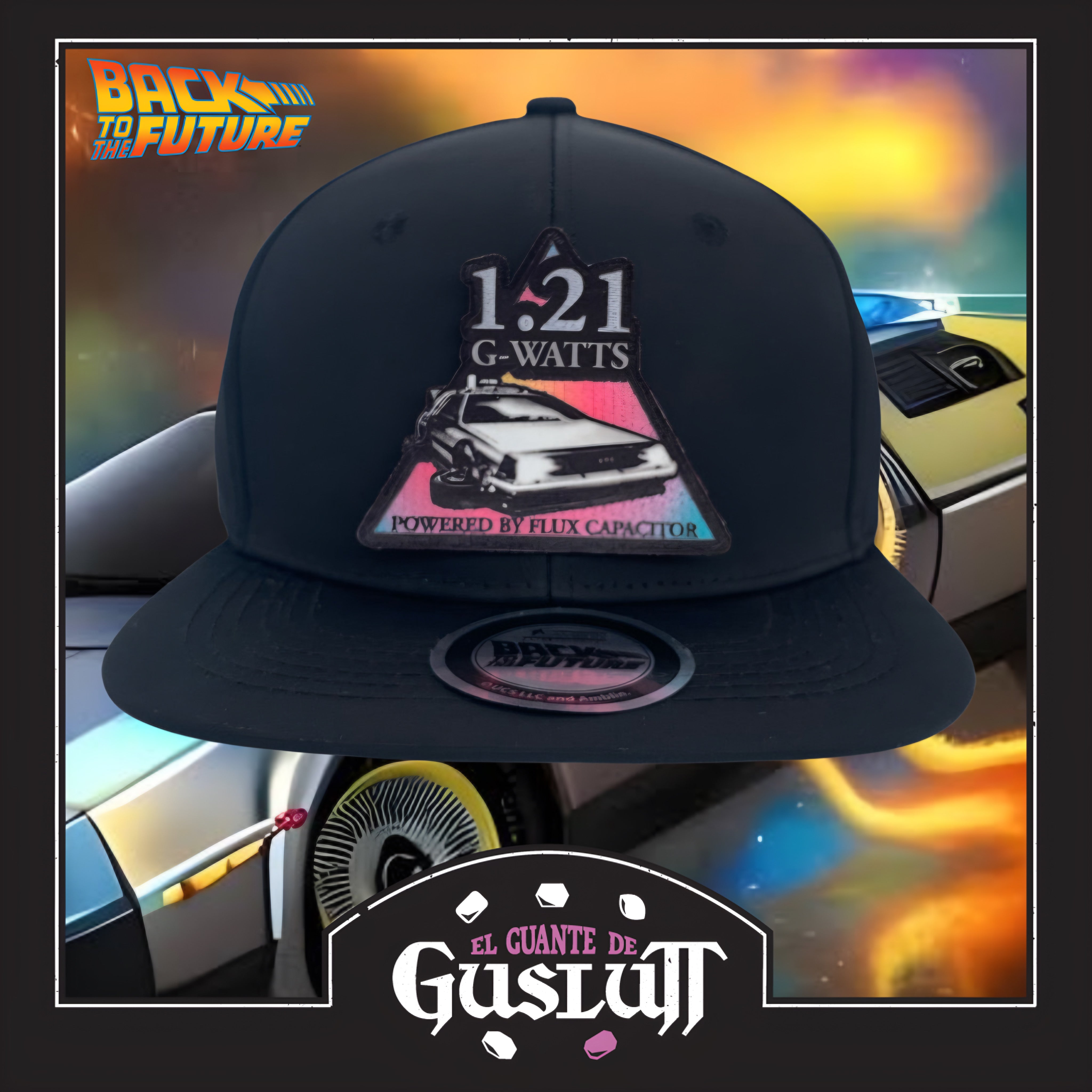 Gorra Back to the Future 1.21 G- Watts (Impulsado por Condensador de Flujo) Snapback Negra