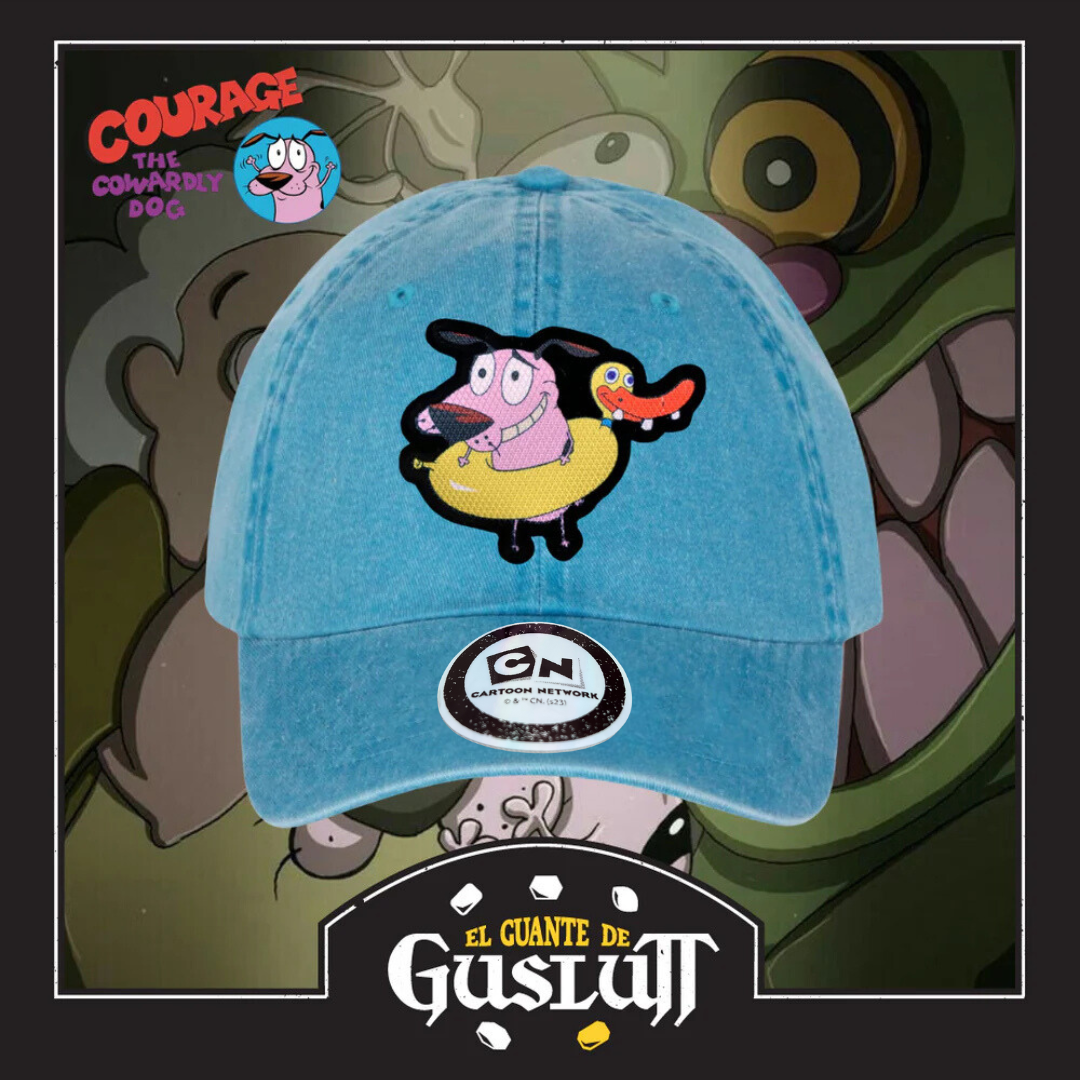 Gorra Cartoon Network Coraje el perro Cobarde Courage & Duck Turquesa Tipo Deslavada