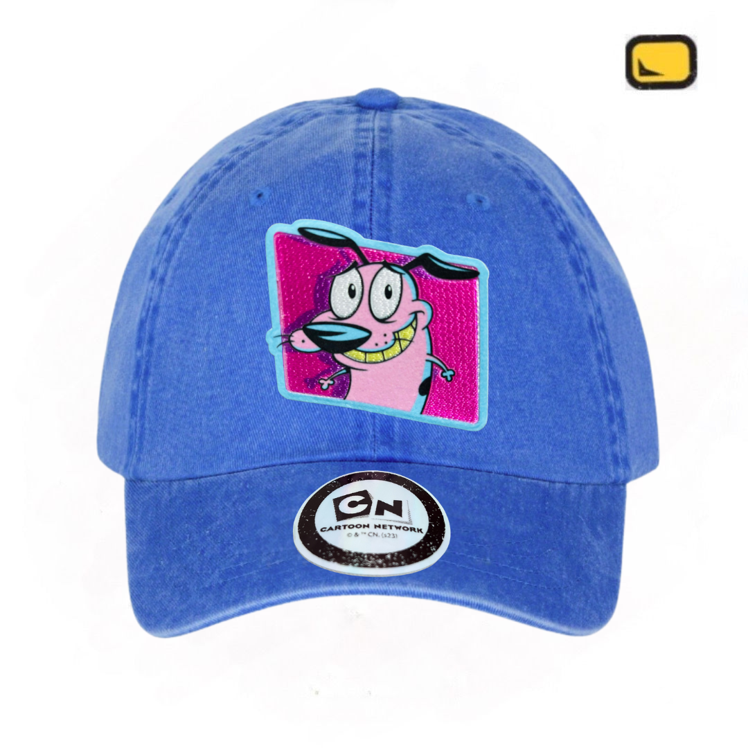 Gorra Cartoon Network Coraje el perro Cobarde “Smiling Courage” Azul Royal Vintage