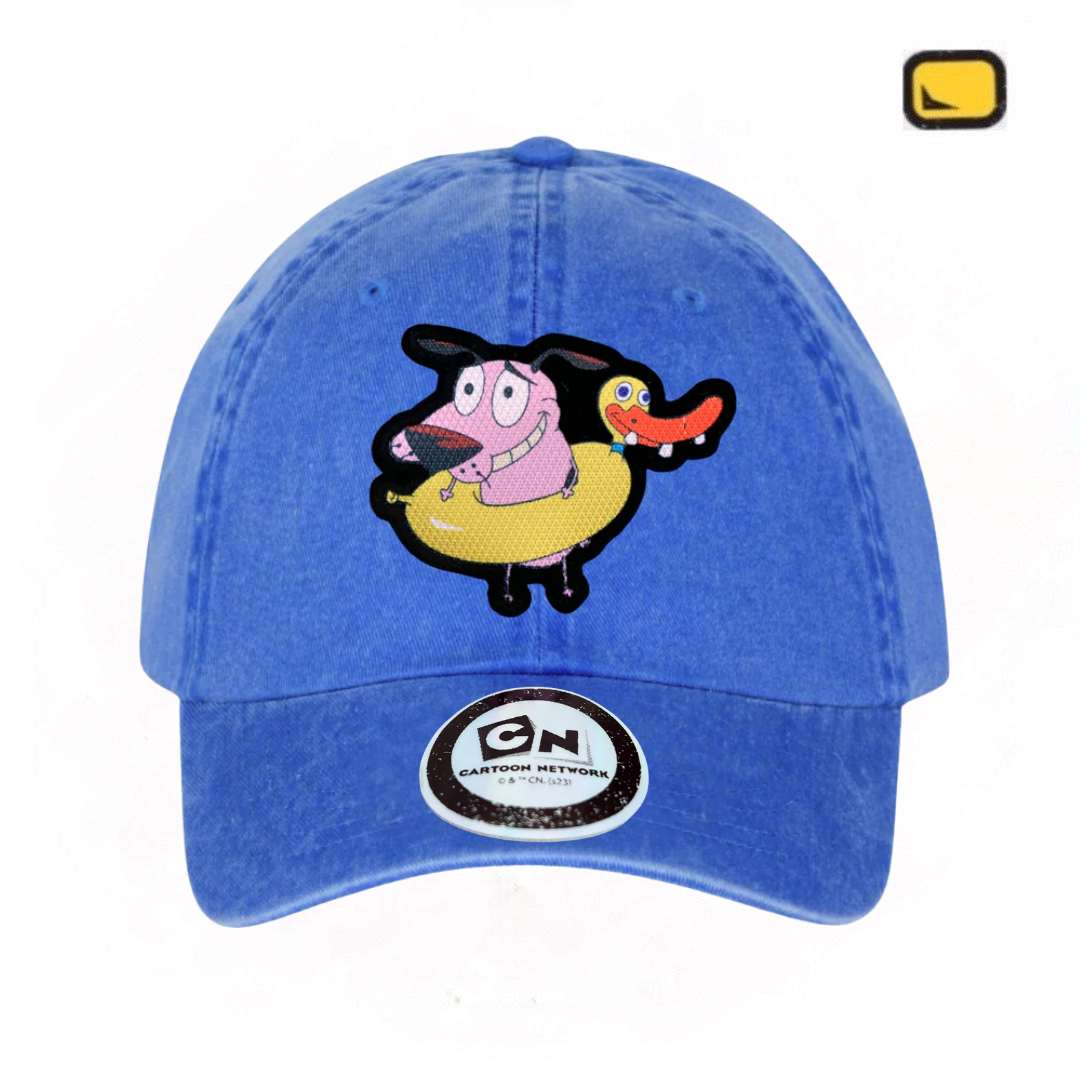 Gorra Cartoon Network Coraje el perro Cobarde “Courage & Duck” Azul Royal Vintage