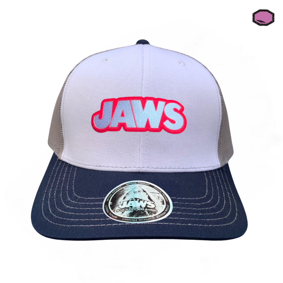 Gorra Jaws Logo Clásico Tricolor Tipo Trucker Premium