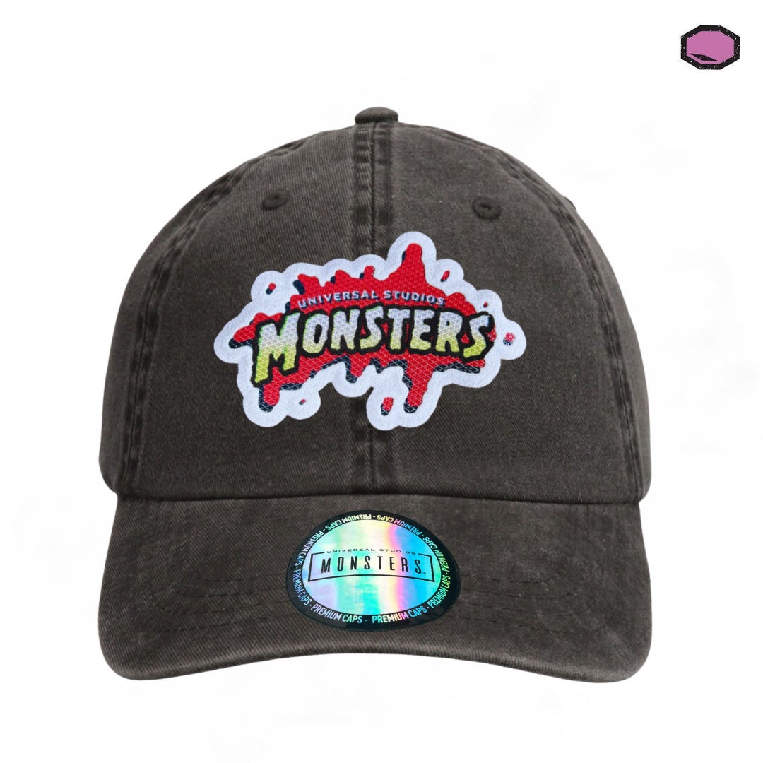 Gorra Universal Monsters Logo Gris Tipo Deslavada