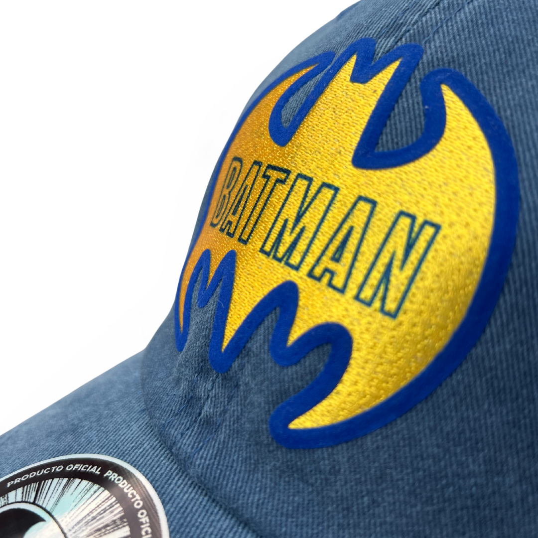 Gorra DC Comics Batman (The Bat) Azul Tipo Deslavada