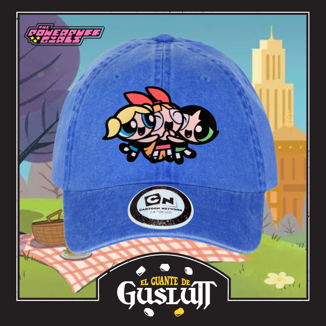 Gorra Cartoon Network Las Chicas Superpoderosas Azul Royal Tipo Deslavada