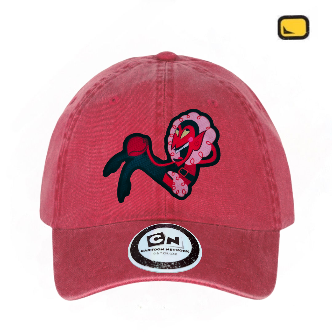 Gorra Cartoon Network Las Chicas Superpoderosas “Él” Roja Tipo Deslavada