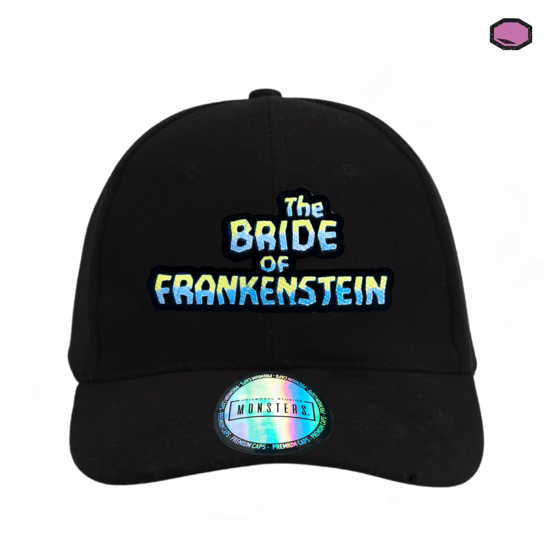 Gorra Universal Monsters The Bride of Frankenstein Logo Clásico Negra