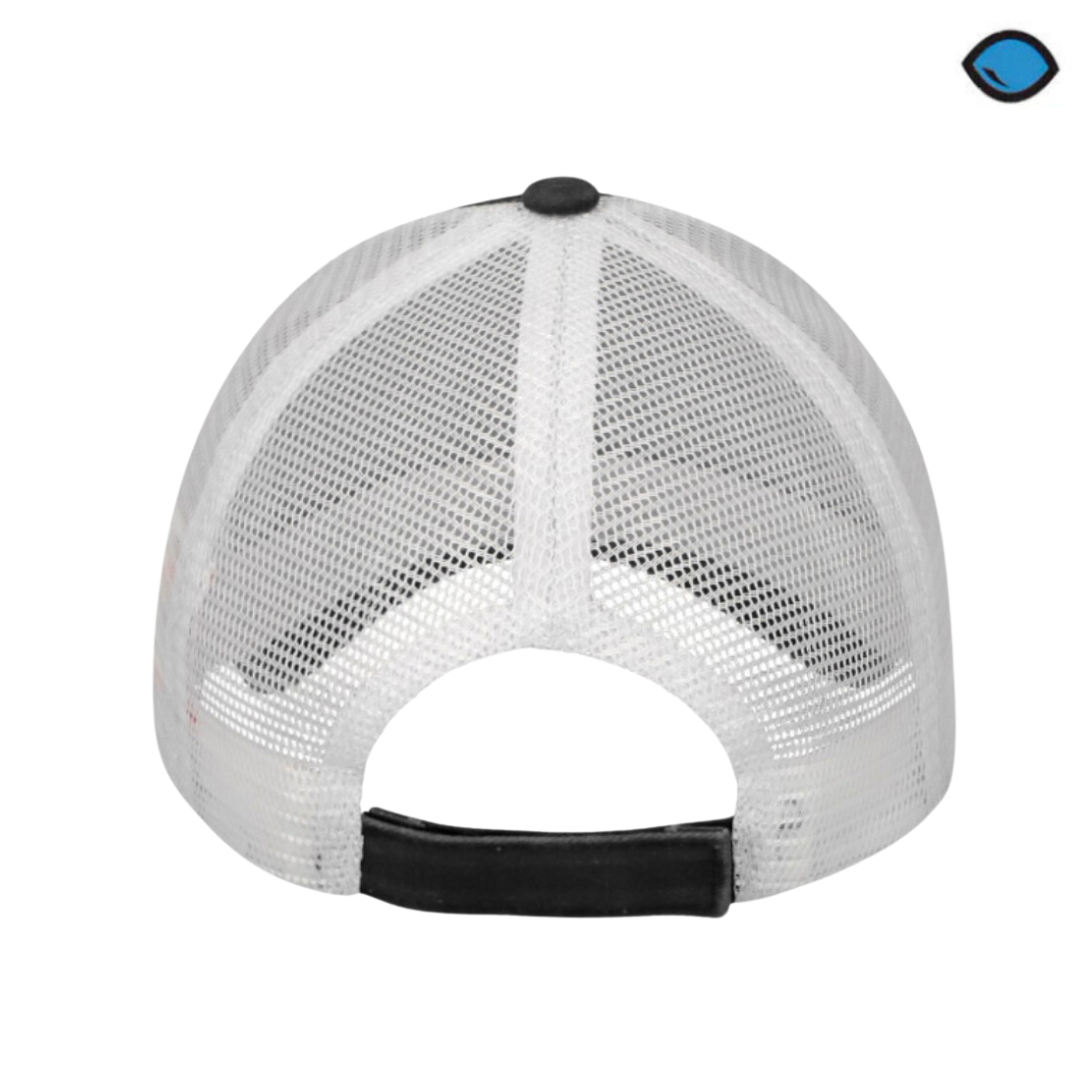 Gorra Resident Evil 2 Game Cover Gris/Blanca Tipo Trucker Deslavada