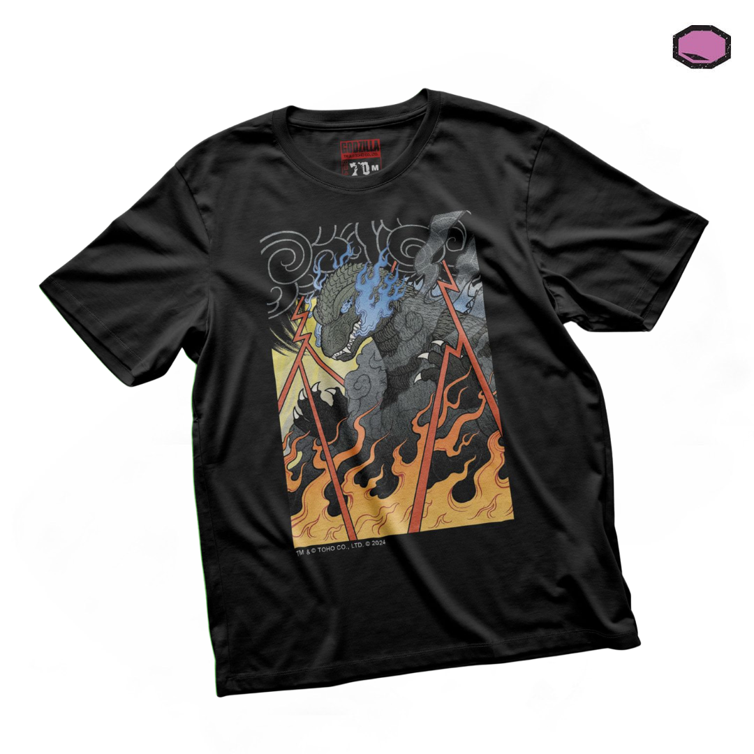 Playera Godzilla TCG Cover Negra