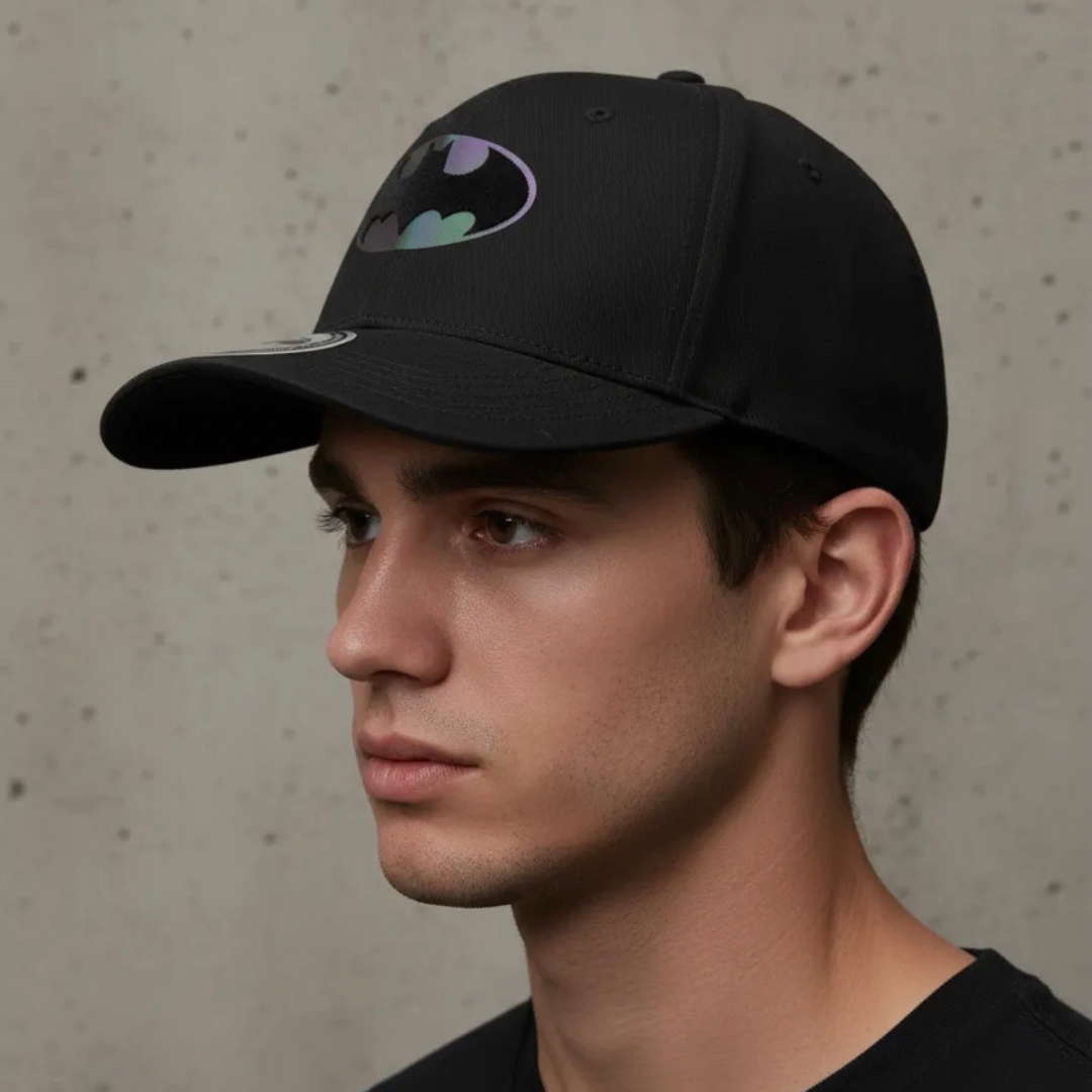 Gorra DC Comics Batman Logo Iridiscente Negra