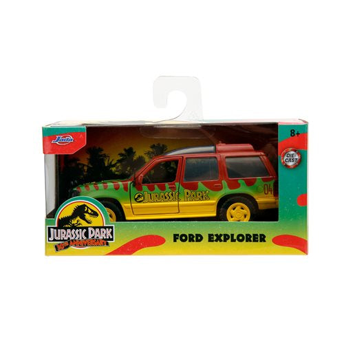 Vehículo Jada Toys Jurassic Park Ford Explorer 1993 Edición 30 Aniversario Escala 1/32