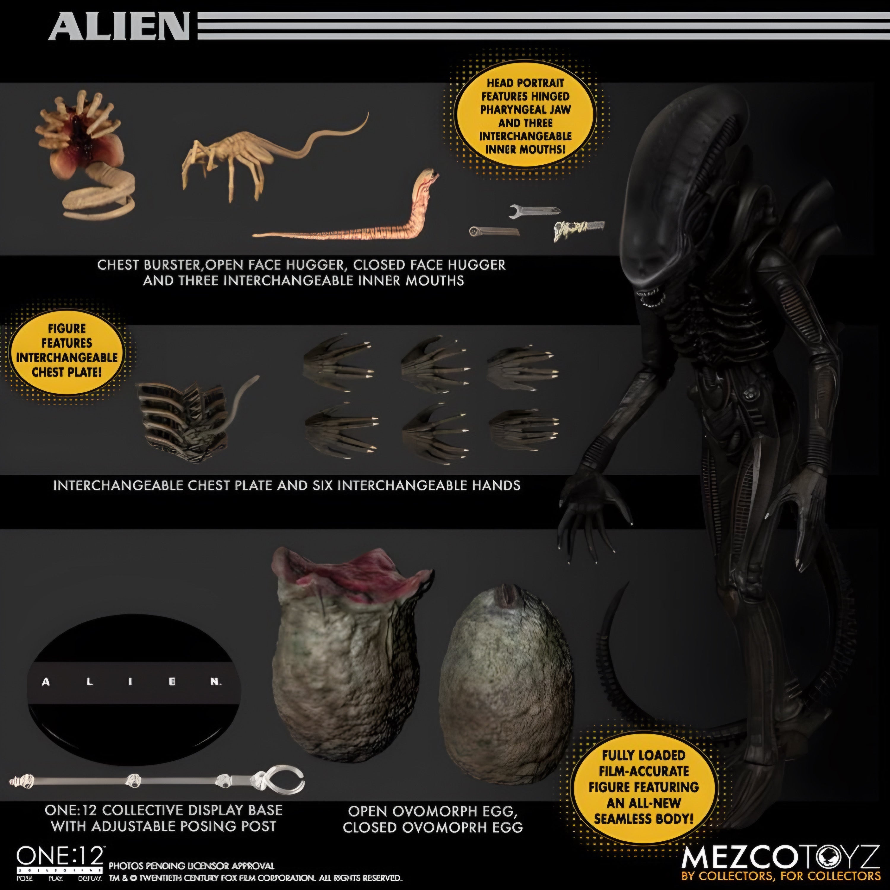 Figura Mezco Toys Big Chap Alien Escala 1/12