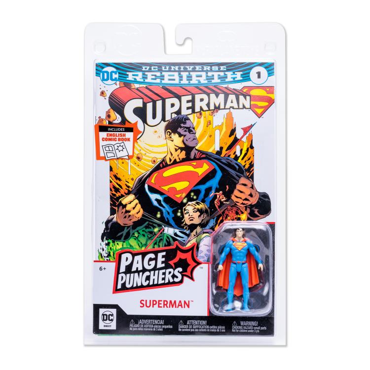 Set de Mini Figura y Cómic Mcfarlane Toys DC Multiverse Page Punchers Superman Rebirth