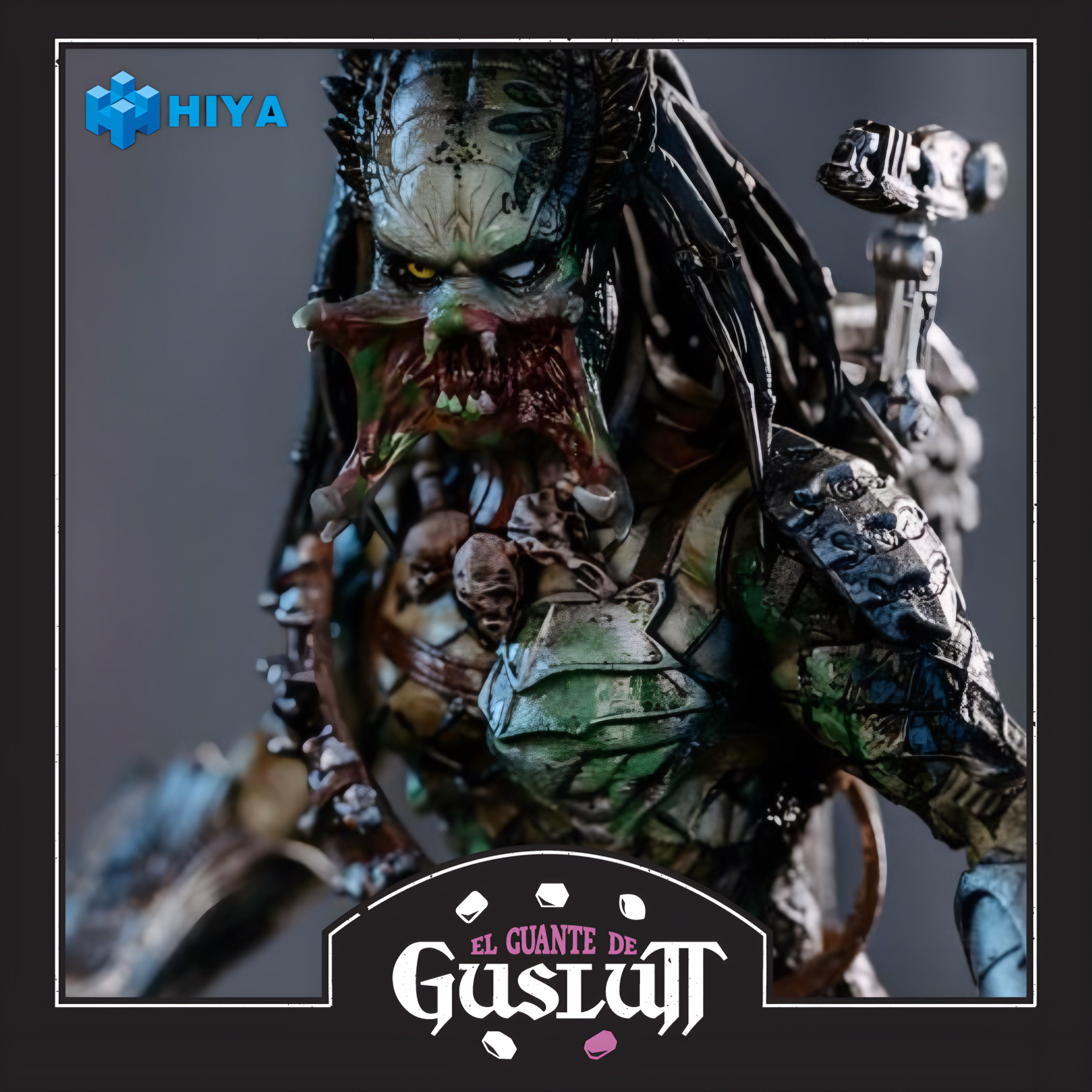 Figura Hiya Toys Aliens vs Predator Requiem Wolf Predator (Battle Damage) PX Previews Exclusive Escala 1/18