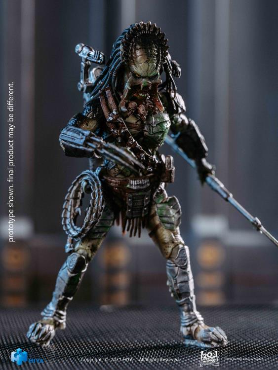 Figura Hiya Toys Aliens vs Predator Requiem Wolf Predator (Battle Damage) PX Previews Exclusive Escala 1/18