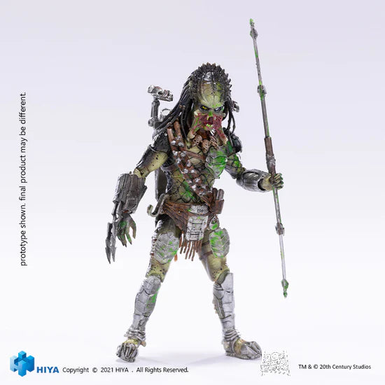 Figura Hiya Toys Aliens vs Predator Requiem Wolf Predator (Battle Damage) PX Previews Exclusive Escala 1/18