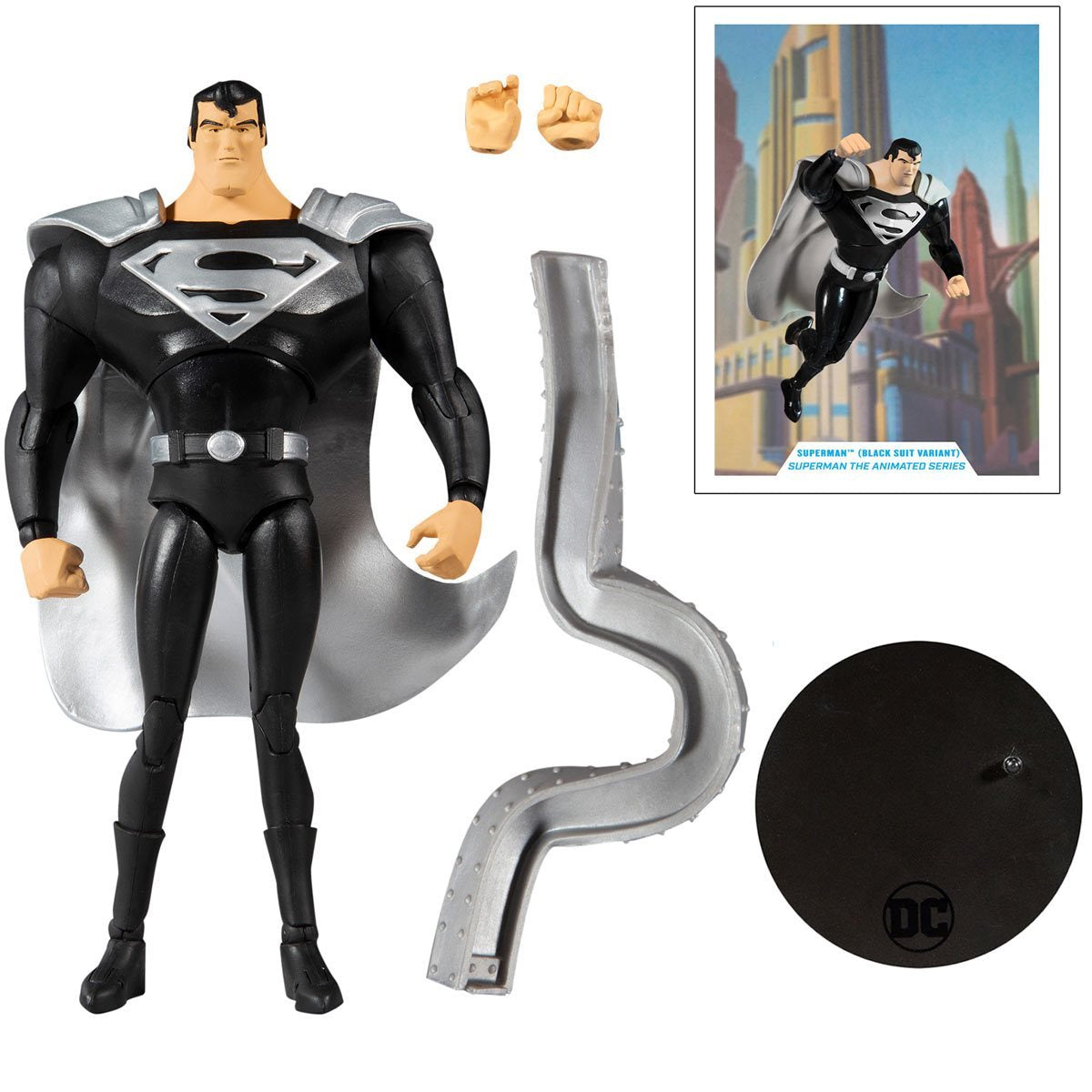 Figura Mcfarlane Toys DC Multiverse Animated Superman with Black Suit
