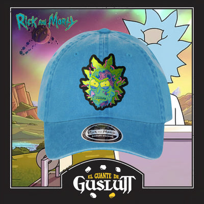 Gorra Rick and Morty Psychedelic Rick Azul Turquesa Tipo Deslavada