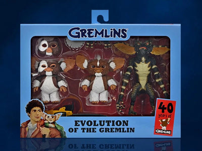 Set de Figuras NECA Evolution of the Gremlin 3 Pack Edición 40 Aniversario Versión Ultimate
