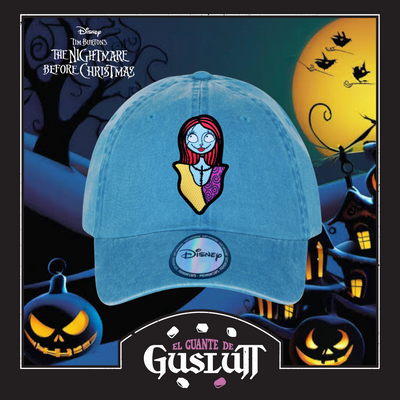 Gorra The Nightmare Before Christmas Sally Turquesa Tipo Deslavada