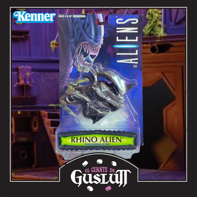 Figura Retro Kenner Rhino Alien Versión Gris con acción de ataque