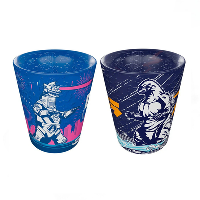 Set de Mini Vasos Godzilla vs Mechagodzilla Edición Especial