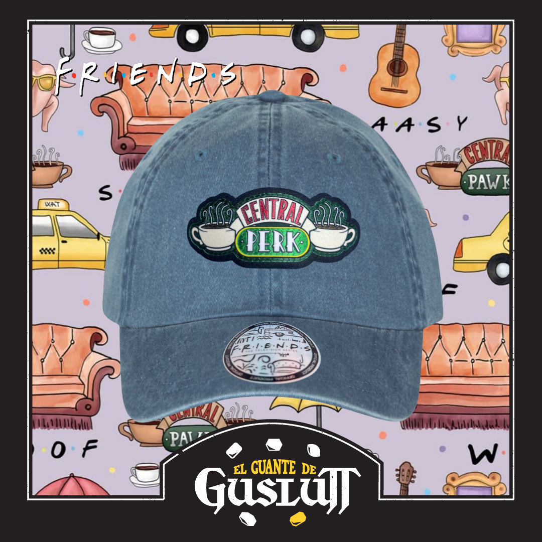 Gorra Friends Central Perk Azul Marino Tipo Deslavada