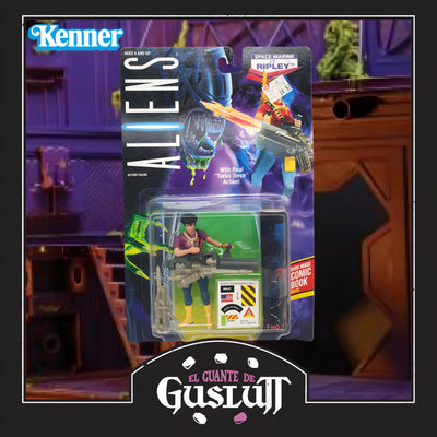 Figura Retro Kenner Aliens Space Marine Lt. Ripley con acción de ataque