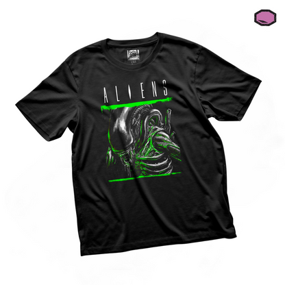 Playera Aliens Xenomorfo Guerrero Versión 2 Negra