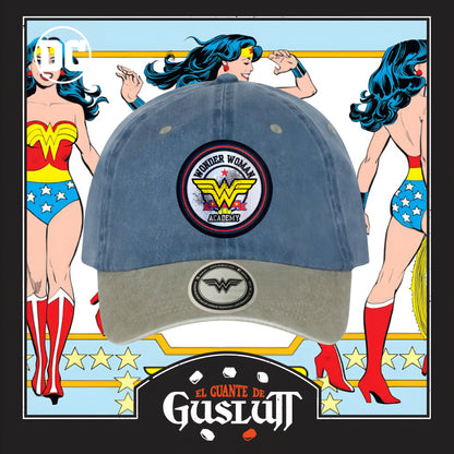 Gorra DC Comics Wonder Woman “Academy Logo” Azul-Beige Vintage