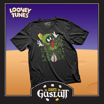 Playera Looney Tunes Marvin The Martian Negra