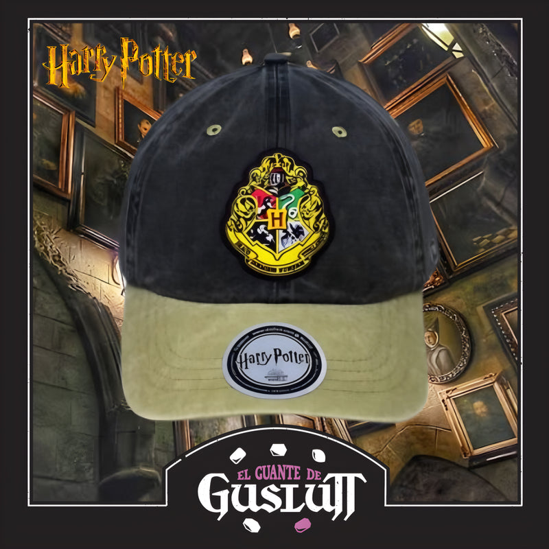 Gorra Harry Potter Hogwarts Gris-Beige Vintage