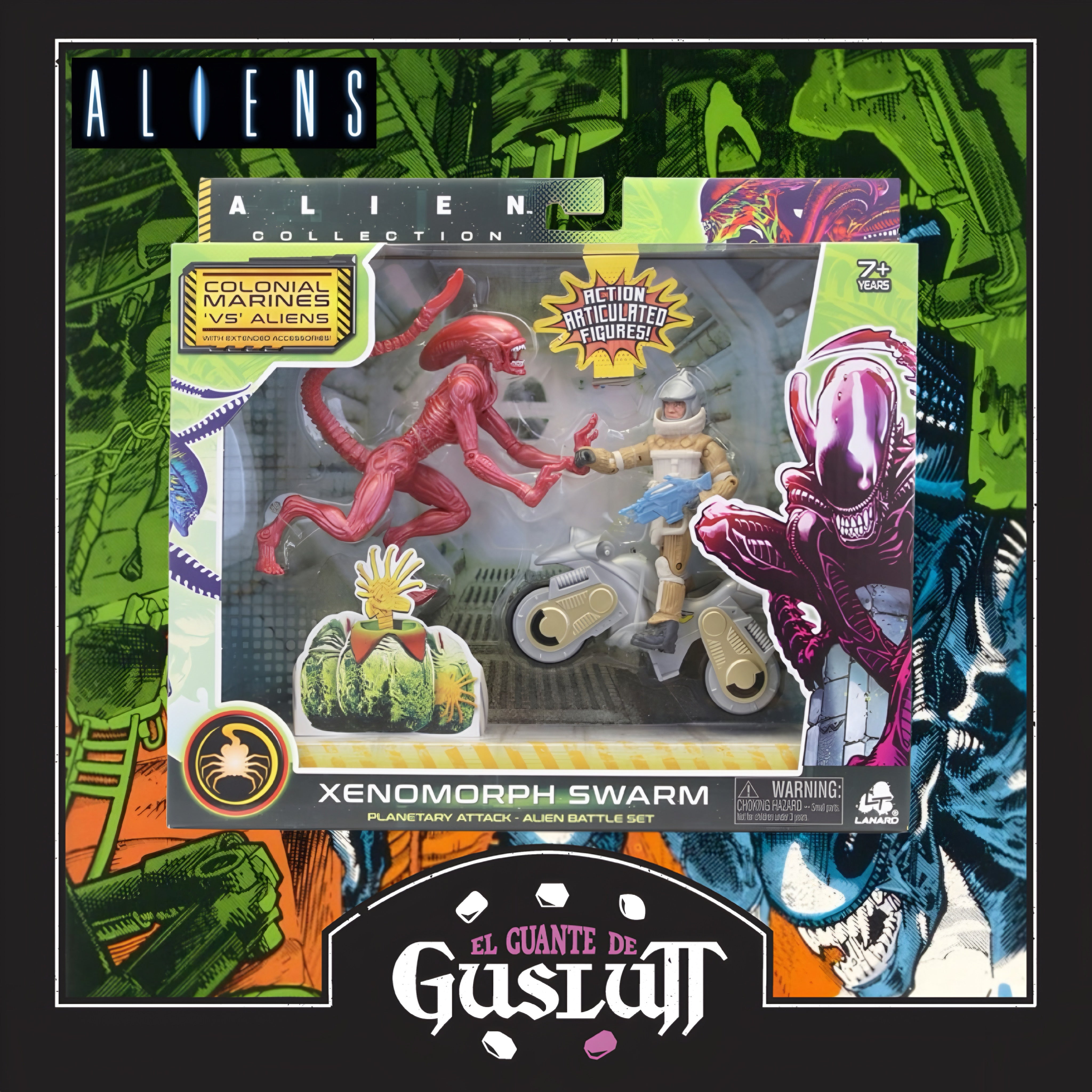 Set de Figuras Aliens Xenomorph Runner vs Weyland-Yutani Commando Exclusivo de Walmart
