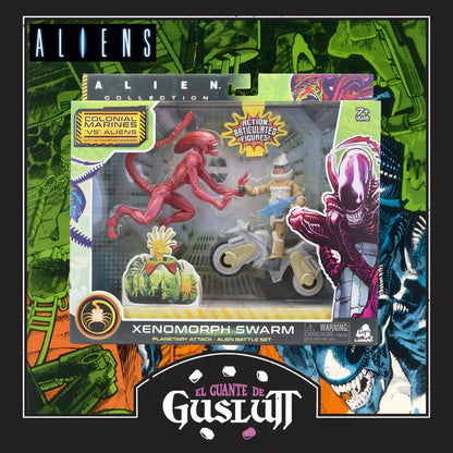 Set de Figuras Aliens Xenomorph Runner vs Weyland-Yutani Commando Exclusivo de Walmart