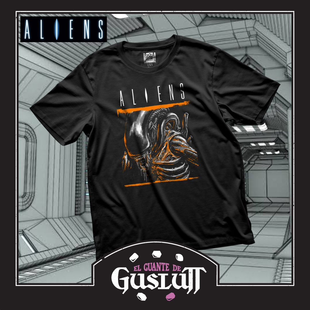 Playera Aliens Xenomorfo Guerrero Versión 1 Negra