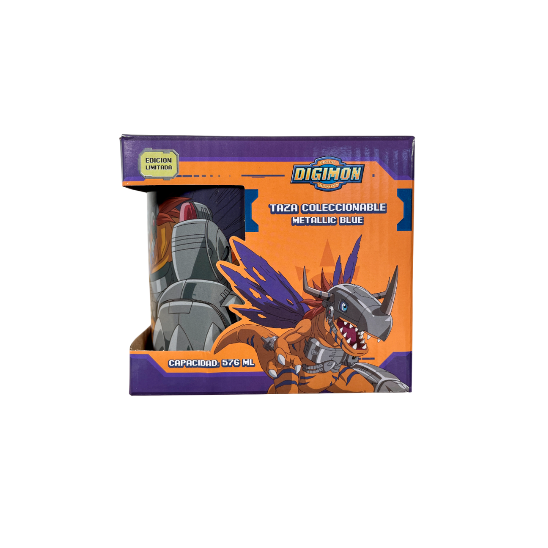 Taza Jumbo Digimon Metal-Greymon Edición Limitada