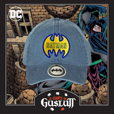 Gorra DC Comics Batman (The Bat) Azul Tipo Deslavada