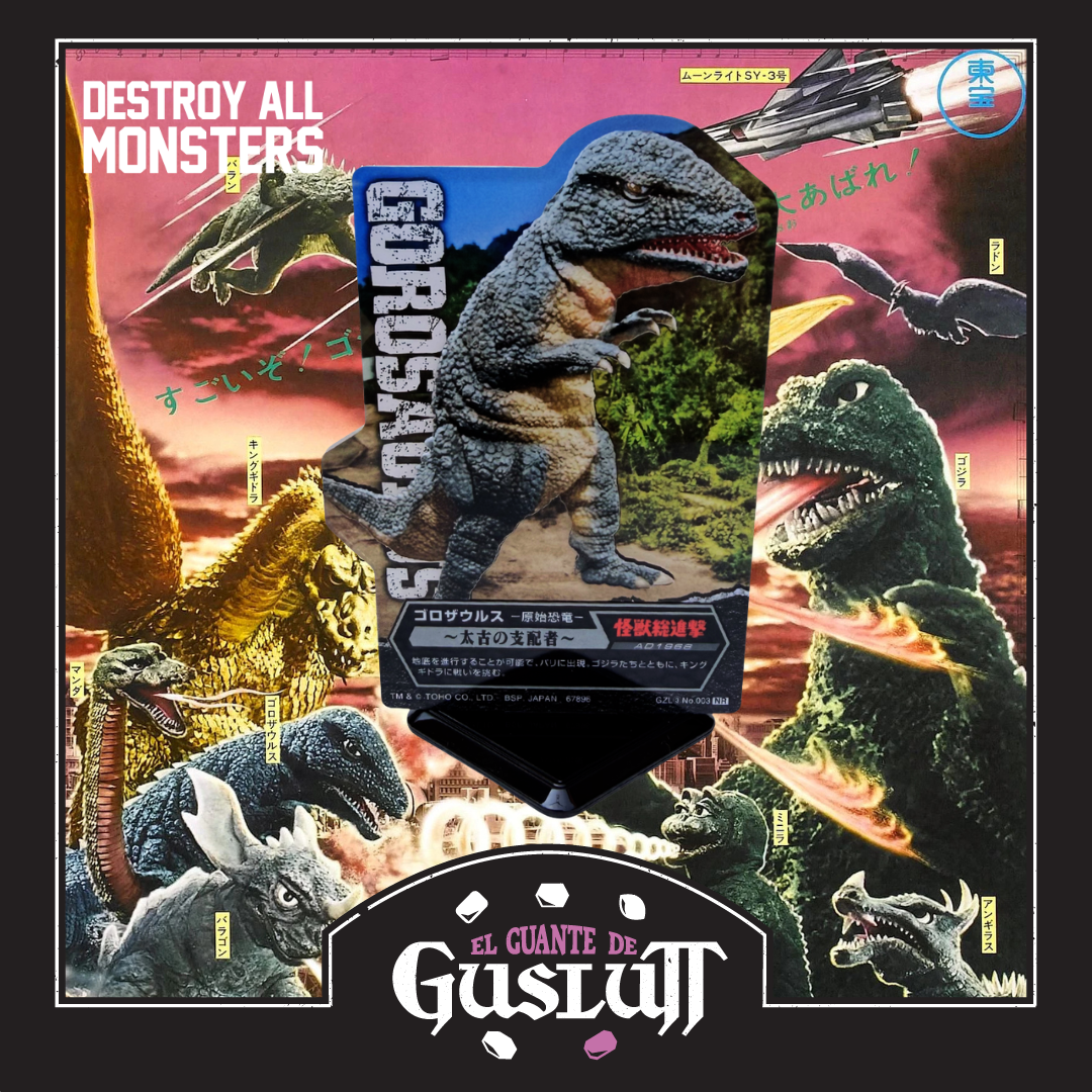 Tarjeta Acrílica con base Gorosaurus (1968) Ichiban Kuji F Prize — Edición Japonesa