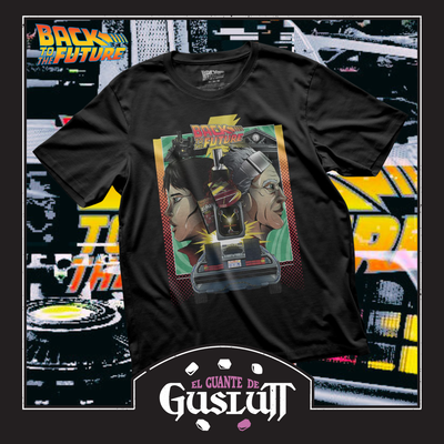 Playera Back to the Future Doc & Marty Negra