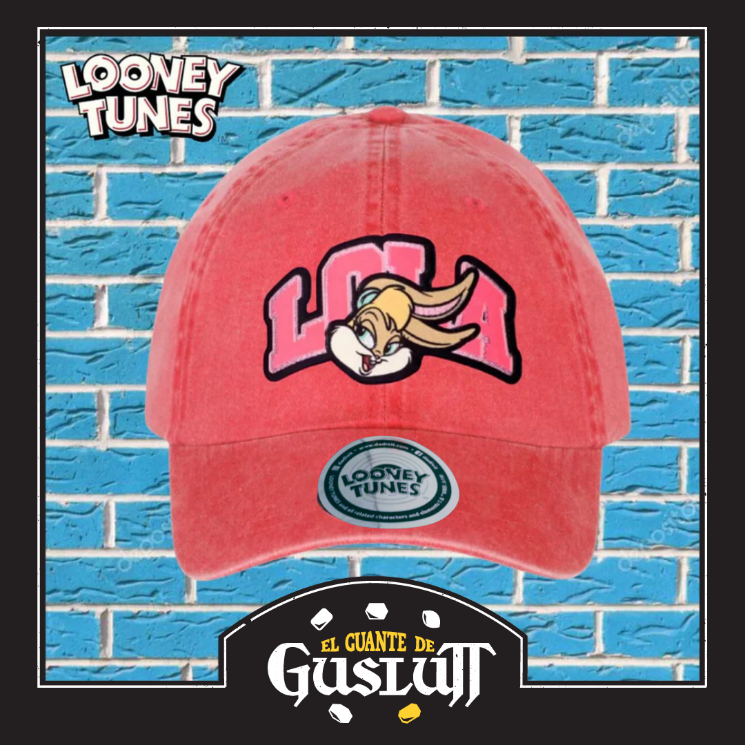 Gorra Looney Tunes Lola Bunny Coral Tipo Deslavada
