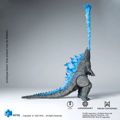 Figura Hiya Toys Godzilla vs Kong Heat Ray Godzilla Versión Traslúcida Escala 1/10