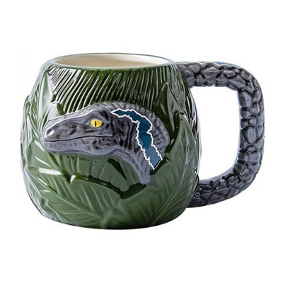 Taza Jurassic World Velociraptor Blue 3D