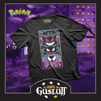 Playera Pokémon Ghost Evolution Negra