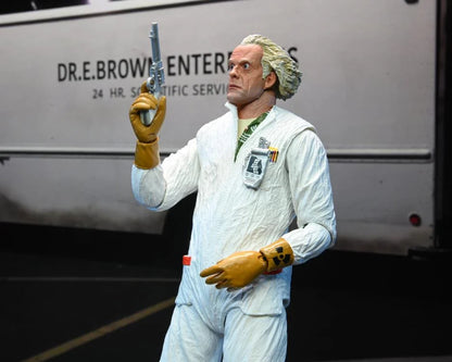 Figura NECA Volver al Futuro Doc Brown (Traje NBQ) Versión Ultimate