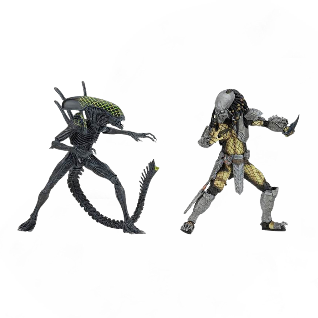Set de Figuras NECA Alien vs Predator Grid vs Celtic: Rivarly Reborn Edición Exclusiva