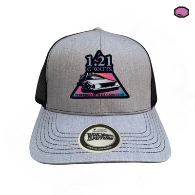 Gorra Back to the Future 1.21 G-Watts (Impulsado por Condensador de Flujo) Gris/Negra Tipo Trucker Premium