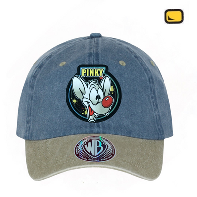 Gorra Animaniacs Pinky y Cerebro Azul/Beige Tipo Deslavada