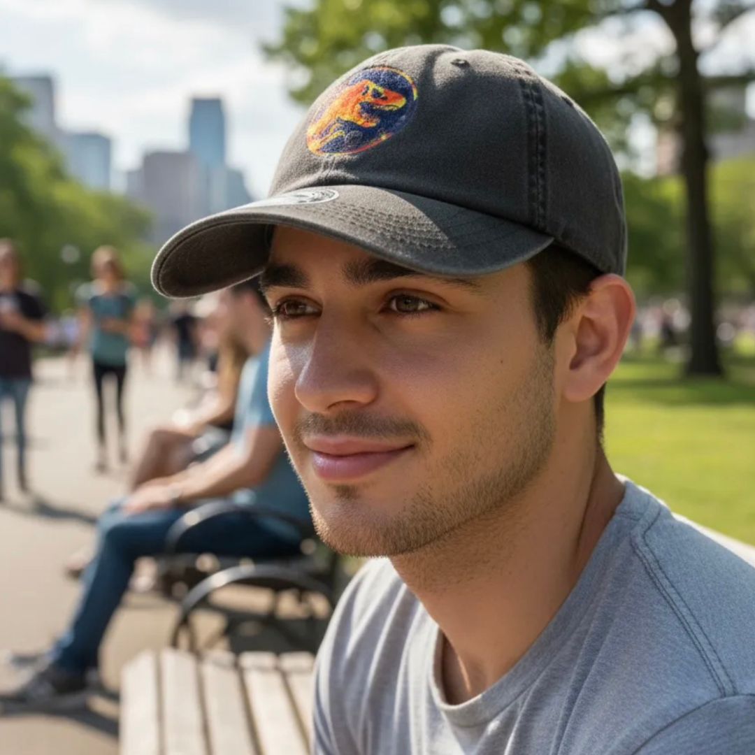 Gorra Jurassic World Logo Lava Tipo Deslavada