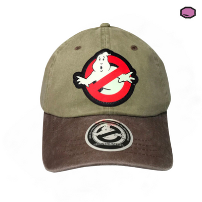 Gorra Ghostbusters Logo Clásico con efecto de brillo en la oscuridad Beige/Café Tipo Deslavada